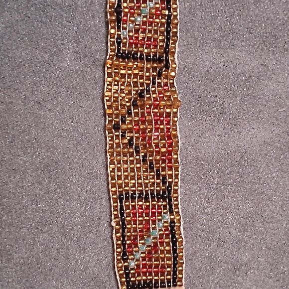 Vintage Southwestern Glass Beaded Bookmark Handmade - Picture 1 of 7